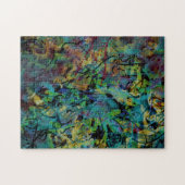 色数々の付きデジタル乱雑な抽象芸術アート ジグソーパズル (横)