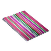 色数々の付きノートストライプの ノートブック (右側)