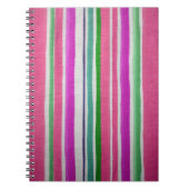 色数々の付きノートストライプの ノートブック (正面)
