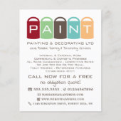 色数々の付きバ絵を描ケケット、画家&デコレータ チラシ (正面)