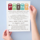 色数々の付きバ絵を描ケケット、画家&デコレータ チラシ (手)