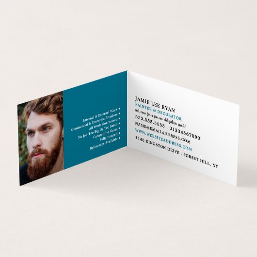 色数々の付きバ絵を描ケケット、画家&デコレータ 名刺 (内部)