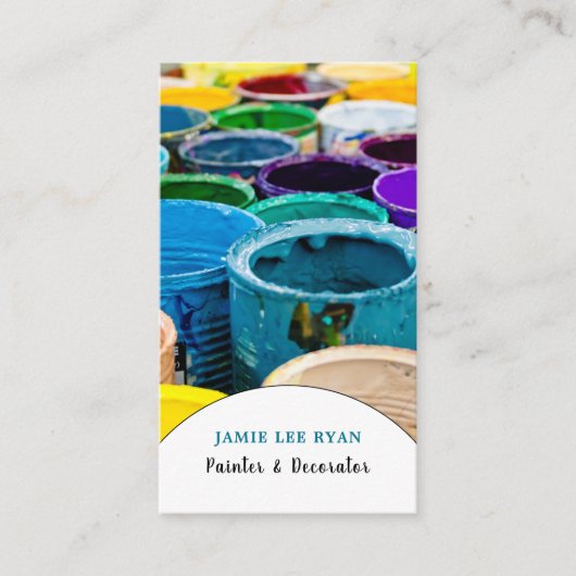 色数々の付きバ絵を描ケケット、画家&デコレータ 名刺 (正面)
