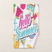 色数々の付きフルーツバスタオルセット バスタオルセット (ハンドタオル)