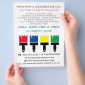 色数々の付きブラシ，画家&デコレータ チラシ (手)