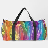色数々の付きホログラフィックルック ダッフルバッグ (裏面)