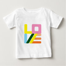 色数々の付きモダンLOVEベビー/幼児Tシャツ