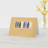 色数々の付き人物「la gente」カード カード (黄色い花)