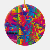 色数々の付き休日オーナメント- RAINBOW X MAS セラミックオーナメント (裏面)