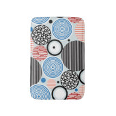 色数々の付き円、グラフィックパターンデザイン。 バスマット (正面縦)