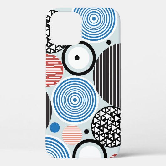 色数々の付き円、グラフィックパターンデザイン。 Case-Mate iPhoneケース (裏面)