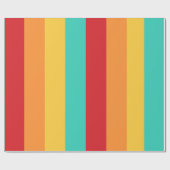 色数々の付き垂直ストライプ色 ラッピングペーパー (フラット)