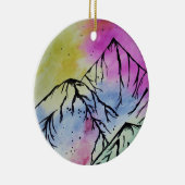 色数々の付き山美術オーナメント セラミックオーナメント (右)