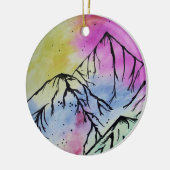 色数々の付き山美術オーナメント セラミックオーナメント (左)