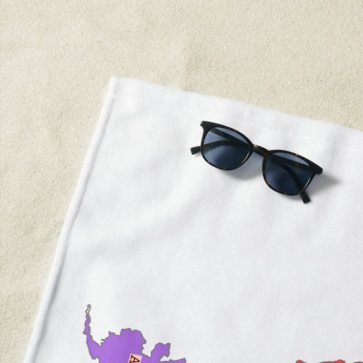 色数々の付き州の地統一された図 ビーチタオル (インサイチュ)