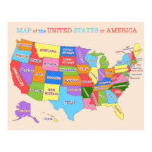 色数々の付き州の地統一された図