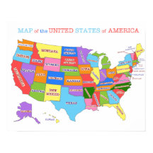 色数々の付き州の地統一された図