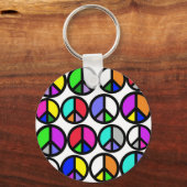 色数々の付き平和シンボル キーホルダー (正面)