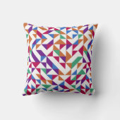 色数々の付き幾何学的シームレスパターン クッション (裏面)