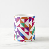 色数々の付き幾何学的シームレスパターン コーヒーマグカップ (中央)