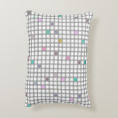 色数々の付き幾何市松模様に調形 アクセントクッション (裏面(縦))