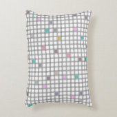 色数々の付き幾何市松模様に調形 アクセントクッション (正面(垂直))