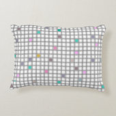 色数々の付き幾何市松模様に調形 アクセントクッション (裏面)