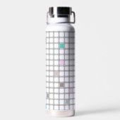 色数々の付き幾何市松模様に調形 ウォーターボトル (背面)