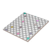 色数々の付き幾何市松模様に調形 タイル (側面)