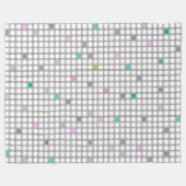 色数々の付き幾何市松模様に調形 フリースブランケット (正面(横))