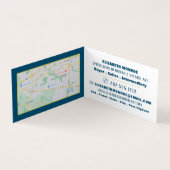 色数々の付き抽象芸術絵を描、美術商、詳細 名刺 (内部)