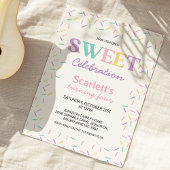 色数々の付き散水甘お祝い誕生日 招待状