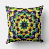 色数々の付き星模様カスタム装飾用クッション クッション (裏面)