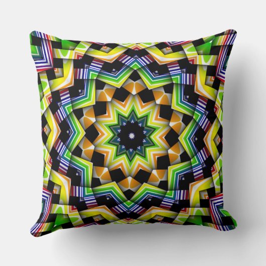 色数々の付き星模様カスタム装飾用クッション クッション (裏面)