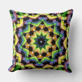 色数々の付き星模様カスタム装飾用クッション クッション (正面)