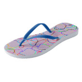 色数々の付き曲線パターン – カッコいい ビーチサンダル (アングル)