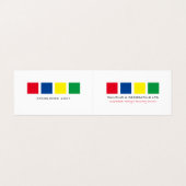 色数々の付き正方形、画家&装飾者写真 名刺 (外部フラット)