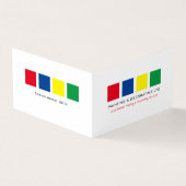 色数々の付き正方形、画家&装飾者写真 名刺 (外部)