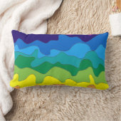 色数々の付き絵を描 ランバークッション (ブランケット)