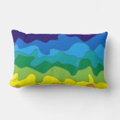 色数々の付き絵を描 ランバークッション (正面)