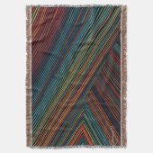 色数々の付き綿ブランケット スローブランケット (正面縦)