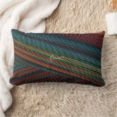 色数々の付き線腰枕13"x21" ランバークッション (ブランケット)