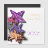 色数々の付き輝く星 – 新年おめでとう (正面/裏面)