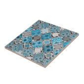 色数々の付き、素朴な、パッチワーク、パッチセラ タイル (側面)