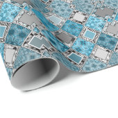 色数々の付き、素朴な、パッチワーク、パッチラップ ラッピングペーパー (ロールコーナー)