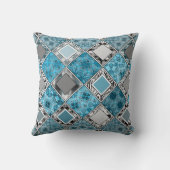 色数々の付き，素朴な，パッチワーク，パッチ クッション (裏面)