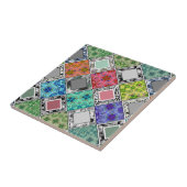 色数々の付き，素朴な，パッチワーク，パッチ タイル (側面)