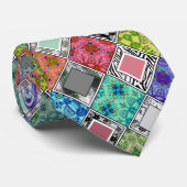 色数々の付き,素朴な,パッチワーク,パッチ ネクタイ (ロール)