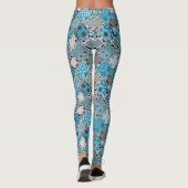 色数々の付き、素朴な、パッチワーク、パッチlegg レギンス (裏面)