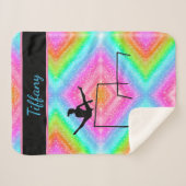 色数々の体操パーソナライズされた シェルパブランケット (正面(横))